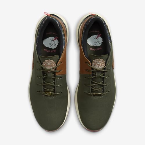 Nike Victory Tour 3 Golf Shoes (FQ8302-300, Cargo Khaki/Black/Hot Punch/Light British Tan) Size 10.54