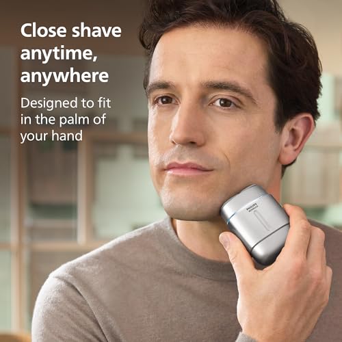 Image of Philips Norelco Shaver 600 Series - Compact Electric Shaver, Lift & Cut System, SteelPrecision Blades, 4D Flex Heads, Wet & Dry Shave, Travel Case, Model S693 /94