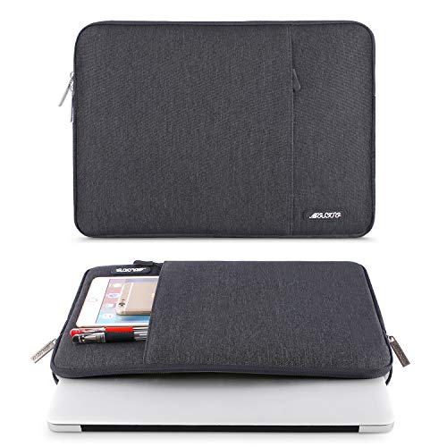 Image of MOSISO Laptop Case 14 inch, 14 inch Laptop Sleeve Compatible with HP Lenovo Dell ASUS Acer, HP Stream, Dell Latitude, Lenovo IdeaPad, Polyester Vertical Computer Sleeve Bag with Pocket, Space Gray