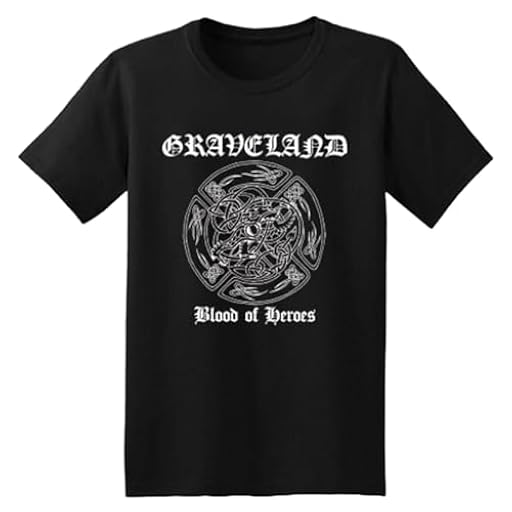 HKKREVVUY Graveland Blood of Heroes Band T-ShirtBlackM | Ya disponible en tu tienda friki favorita! En mundofriki.es!