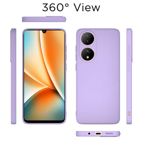 Image of Outlouders Back Cover for Vivo Y100 5G | Camera Protection | Durable Soft Matte Silicone Bumper Case (Purple)