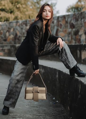 Image of EXOTIC Premium Weave & Leather Textured Buckle Sling Bag I Shoulder Bag Handbag for Work | Ladies purse | Stylish Shoulder Bag | Gift For Ladies