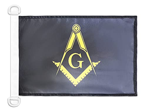 AZ FLAG Masonic Black Nautical Flag 18'' x 12'', Freemasonry flags 30 x 45 cm, Banner 12x18 in for boat — image 1