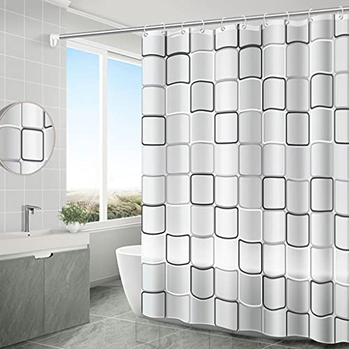 MAKEJ Bathroom Shower Curtain 3D Waterproof Hook Curtain Toilet Door Curtain(F,240 cm*200 cm)