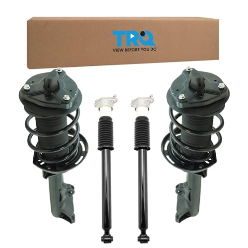 Image of TRQ Front and Rear Complete Strut Assembly & Shock Absorber Kit Complete Strut & Coil Spring Assembly Compatible with 2012-2013 Mercedes-Benz C250 2008-2011 C300 2008-2014 C350 Rear Wheel Drive