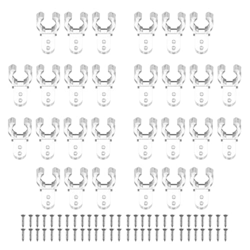 SHINEOFI 50 LED Lichterkettenclips aus Kunststoff Transparent mit Schrauben Vielseitige Befestigung für Terrassen Deck und Markisenbeleuchtung für...