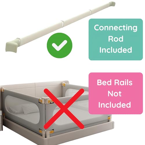 Image of KidDough Connecting Rod, 5ft | Reinforcement Crossbar for Added Safety and Stability for Bed Rail