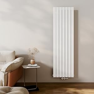 emke radiateur vertical, 1800x540 mm, radiateur mural à panneau plat avec connexion centrale, radiateur plat à une seule couche, blanc, 1107 watts