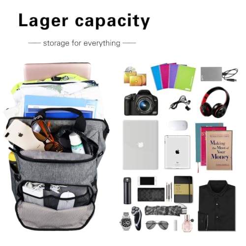 Image of Hap Tim Laptop Backpack 15.6 /14 /13.3 Inch Laptop Bag Travel Backpack for Women /Men Waterproof School Computer Bag Large Capacity Bookbag for College /Travel /Business (7651US-G)