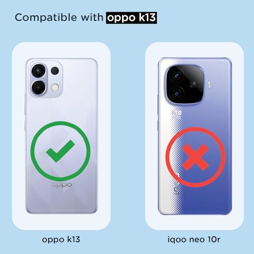 Image of Amazon Basics Back Cover for Oppo K13 5G Mag-Safe Shockproof PC + TPU Protective Case Magnetic Support Bumper Case (Transparent Mag-Safe)