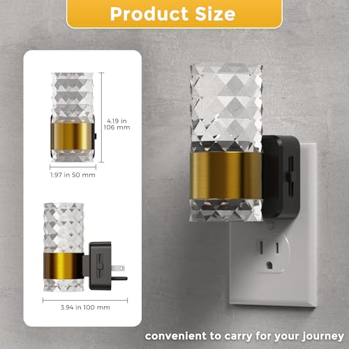Image of L LOHAS LED Night Light, Modern Night Lights Plug into Wall, 3000K Soft Warm 0-100LM Adjustable Night Lights,Automatic Nightlights Plug in with Dusk to Dawn Sensor for Rooms Bathroom Hallway Decor