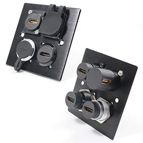 2 conectores HDMI IP67 para montaje en panel, impermeables miniatura 5