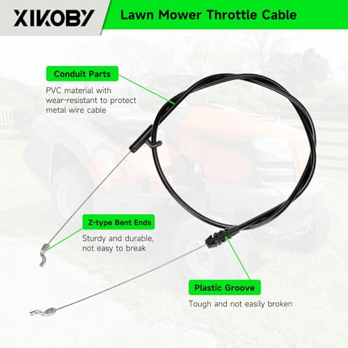 XIKOBY 946-04661A Control Cable Compatible with Troy Bilt TB110 TB230 Craftsman MTD Yard Machine 21 Inch Self Propelled Gas Push Lawn Mower, 746-04661A Throttle Cable Lawnmower Replacement Parts - Thumbnail 7