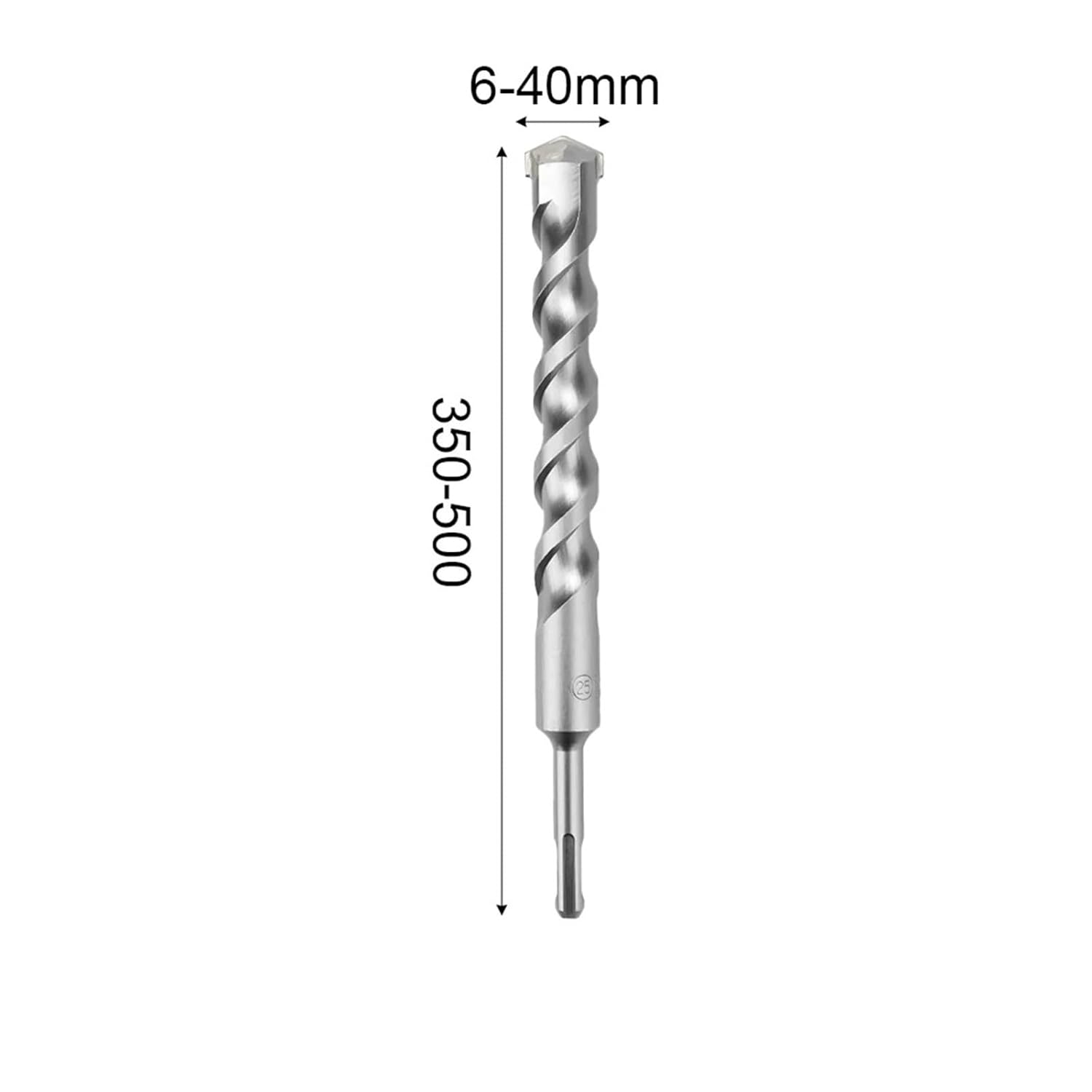 Straight Hammer Drill Bit 350-500mm SDS Puls Tungsten Steel Alloy Expansion Impact Drill 1Pcs(16mm,350MM_Round)