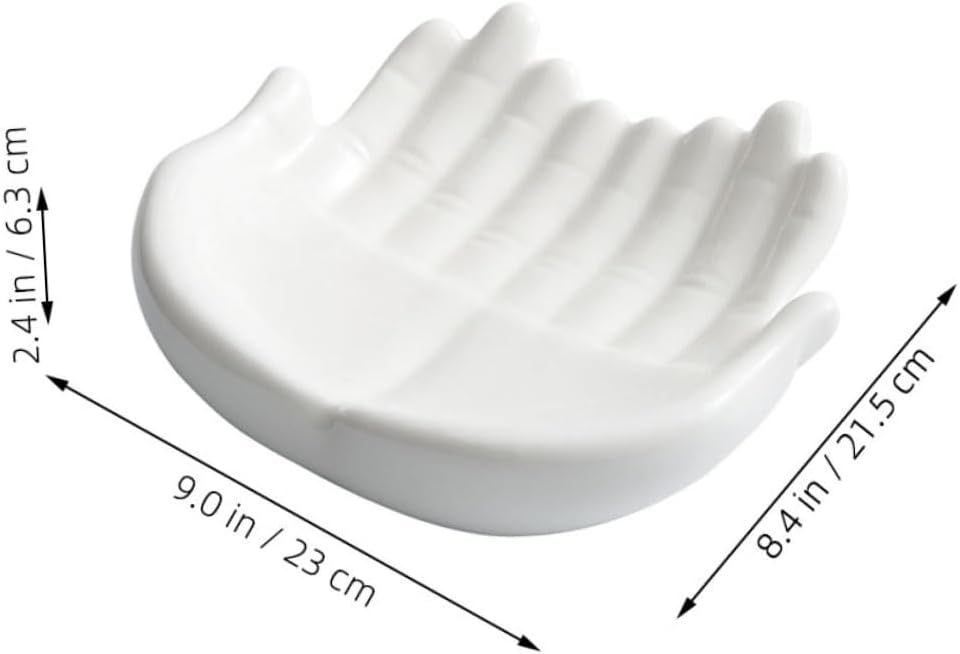 Mobestech Multi Function Japanese Hand Shaped Sushi Plate Ceramic Food Display Dish Lightweight Serving Tray for Sushi Snacks Fish Home and Business Use