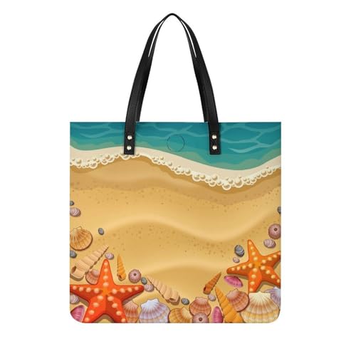 Tote bag femme étoile de mer grand sac à main shopper idéal comme sac de voyage