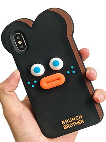 (タコストア) taco store iPhone カバー たらこ くちびる の 食パン キャラ が ツボ 何とも 気になる 存在 iPhone6/6s, iPhone6plus/6splus, iPhone7/8, iPhone7plus/8plus, iPhoneX, iPhoneXr, iPhoneXs Max, iPhoneXs (iPhone11Pro, ブラック)