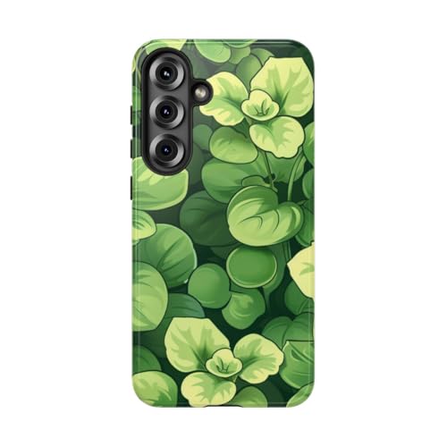 Coque Samsung S25 Plus motif microgreens vert résistante et brillante