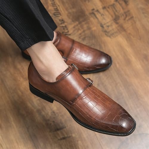 YZABEL Mens Tuxedo Shoes Patent Dress Shoes, Lace Up Leather Round Toe Low-Top Lug Sole Non Slip Dress Shoes Genuine Leather Dress Formal Shoes for Men2