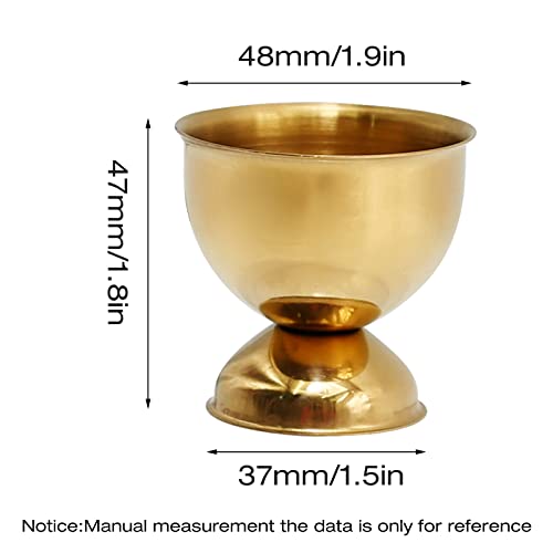 image for Saihisday 4Pcs Stainless Steel Egg Cup Holder, Egg Cups for Soft Boile