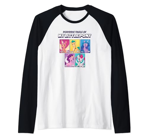 T-shirt My Little Pony Periodic Table avec manches raglan bicolores et imprimé graphique