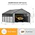12x20 Metal Carport, Heavy Duty 2-Car Carport Canopy, CarPorts with Removable Polyethylene Sidewalls, Galvanized Steel Roof Car Tent Garage