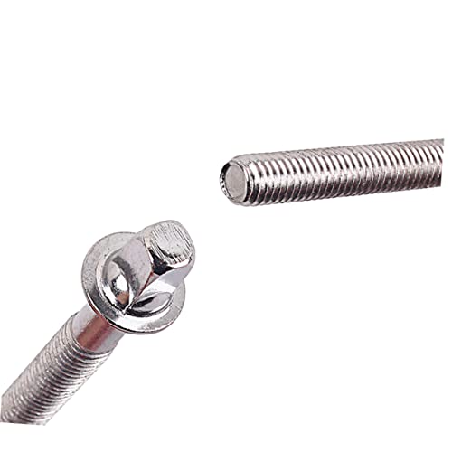 2 piezas de tornillos de montaje para tambores de acero inoxidable con arandelas, sujetadores de tensión duraderos para tarola y bombo para músicos miniatura 5