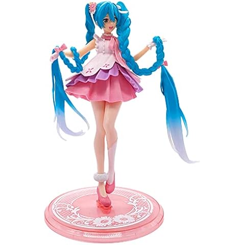 Figurine Anime Model, Sakura Miku Model Ornament, Children's Birthday Cake Topper, PVC Handmade Character Statue Doll Toy, Character Model Ornament Anime Fan Ornament, Collectible Birthday Gift Cover