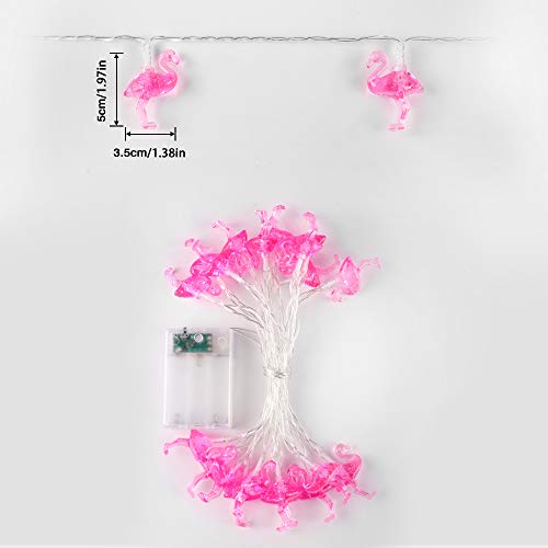 Enshui Battery String Lights Crystal Flamingo Lights, 10Ft 20 Led Battery Powered Fairy Lights String, Indoor/Outdoor Patio Garden Party Girls Room Christmas Decoration (Flamingo Pink) #TOP5