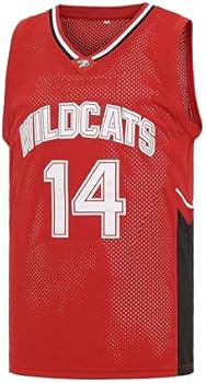 Camiseta de basquete Wildcats masculina Troy Bolton 8 Chad
