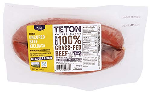 Teton Waters Ranch No Sugar Polska Kielbasa Grass Fed Beef Sausage, 12 Oz #TOP7