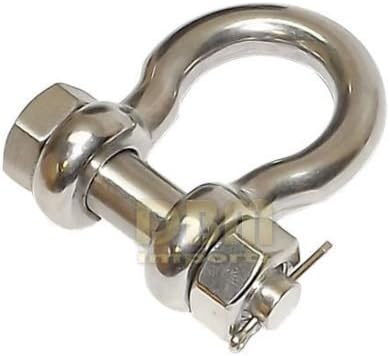 5 PC 3/8" Bolt Pin Anchor Shackle Stainless Steel SS 316 Marine Rigging Paracord