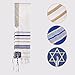 BRTAGG Tallit with Clips and Bag, Prayer Shawl with David of Star, 70