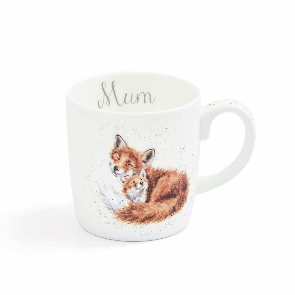Portmeirion Ceramic Large Mum Mug With Foxes Design 0.4L, Multi coloured