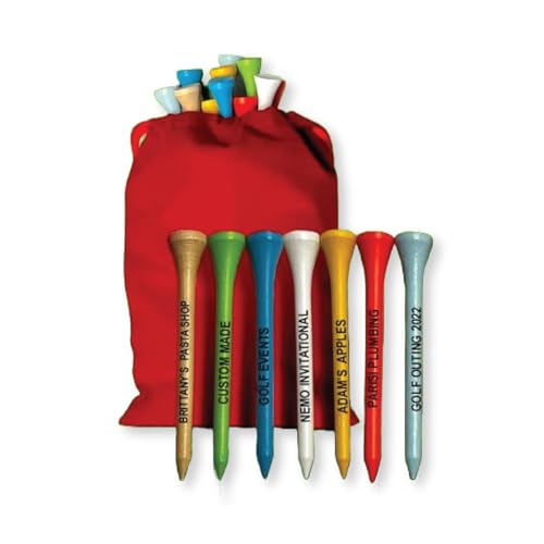 25 Personalized Golf Tees in A Pouch
