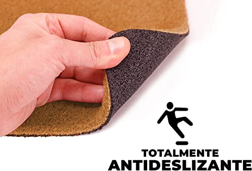 LucaHome, Synthetic Coconut Doormat, 40 x 70 cm, Semi-Moon Brown with Non-Slip Base, Smooth Coconut Doormat - Image 4