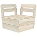 Homgoday Holz-Paletten-Ecksofa für Außenbereich | Modular | 60x60x65 cm | Gartenlounge Terrassensofas, Gartenmöbel Model315634