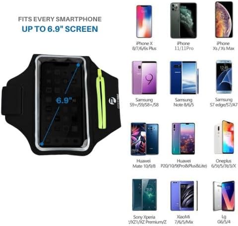 Miniatura 6 de Fittest Pro Brazalete para correr con bolsillo para AirPods, resistente al agua para iPhone 16, 15, 14, 13 Pro Max, Galaxy S25 S24 S23, se adapta a