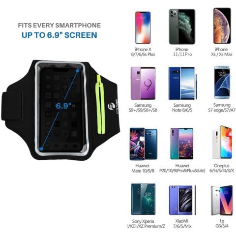 Armband with Airpods Pocket Cell Phone Armband for iPhone 14 13