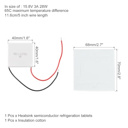 Módulo de placa de refrigeración Peltier TEC1-12703 que reduce la temperatura con potencia de 28W 2