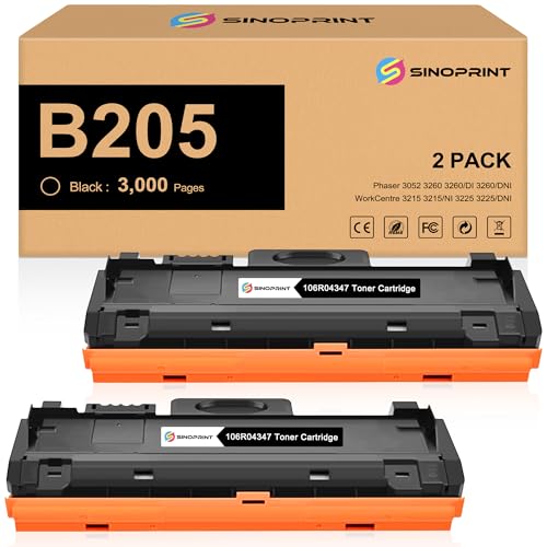 Toner Xerox 106R04347 compatible B210DNI B205NI B215DNI rechange noir x2