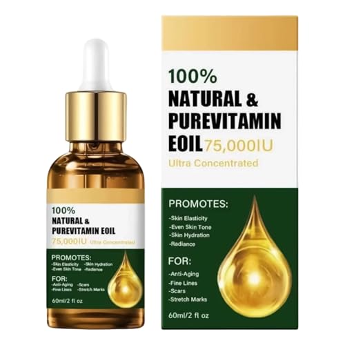 Olio per il viso alla vitamina E - Elisir naturale nutriente per la pelle, siero di bellezza idratante | Complesso di rinnovamento del supporto 'elasticità per il ringiovanimento intensivo per cap