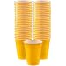 Amscan (AMSDD) Reusable Plastic Cups Big Bundle Party Tableware, Yellow Sunshine, 16oz, Pack of 50