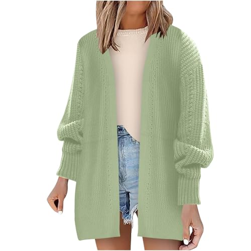 Akklian Womens Oversized Fall Sweaters 2024 Casual Loose Fit Long Sleeve Cardigan Sweaters Trendy Y2K Clothes for Teen Girls