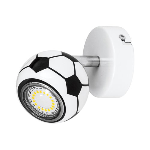 SP-2500104 Applique murale à spot LED Coque à motif ballon de football Blanc/noir Avec 1 flamme