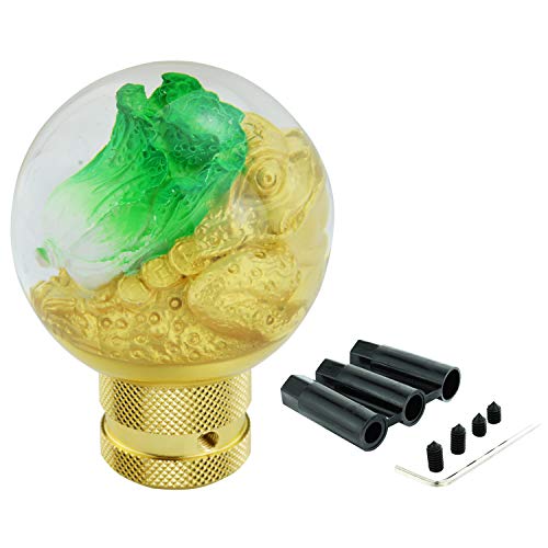 Abfer Ball Shift Knob Round Car Gear Stick Shift Handle Knob Fit For Most Automatic Manual Vehicles, Gold #TOP4