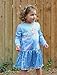Disney Frozen Elsa Toddler Girl Dress Sequin Casual Long Sleeve Sweatshirt Dresses Character Print Cute Fall Outfit Birthday Party Gift Holiday Costume Clothes Sport Set Blue 5-6 Years