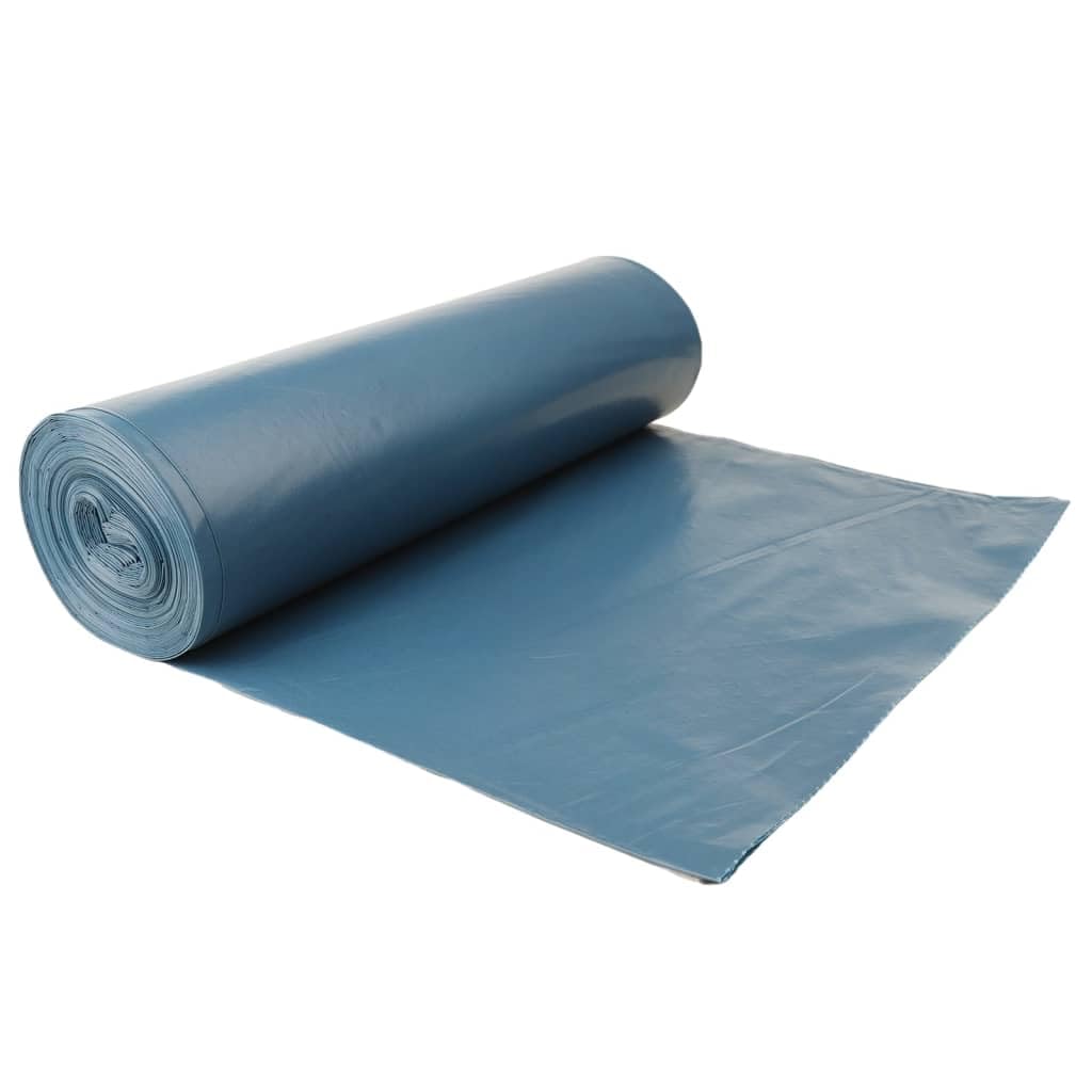 Müllbeutel, 240 l, 100 Stück, blau, große Kapazität, aus robustem LDPE, reißfest, für Hausmüll, Gartenabfälle, Gartenabfälle, Gartenabfälle, Design mit Bruchstelle