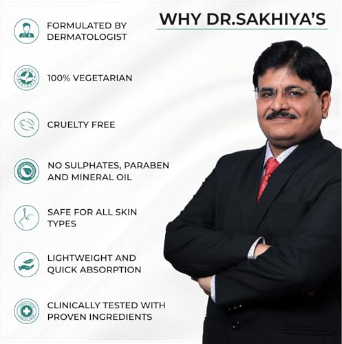 Image of Dr. Sakhiya's Anti-Dandruff Shampoo with V-Chem Sil & Amino Acids (120ml) - Dermatologist Formulated for Itchy Scalp Relief | Paraben-Free | Contains Botanical Extracts | For Men & Women (Pack of 1)