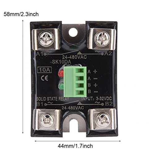 Relais statique monophasé SK25DA double canal AC 25A commande DC - 5